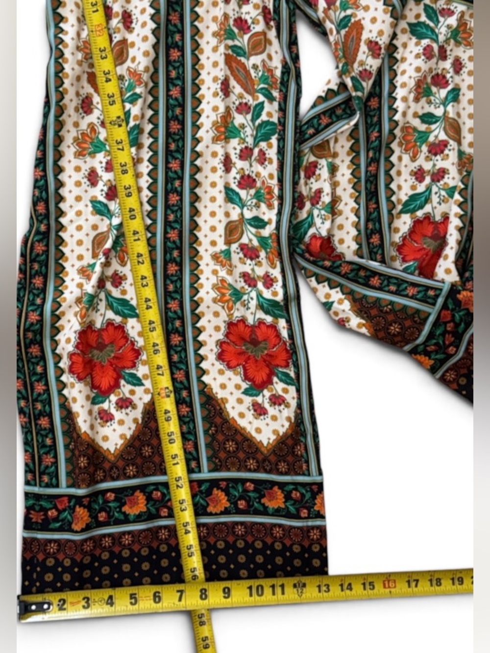 Farm Rio x New Anthropologie Cotton Boho Floral Jumpsuit Long Sleeve S-S - Picture 16 of 16